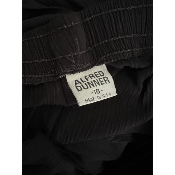 Alfred Dunner Pants Black 16 Lightweight Classic Stretch Waist Beach‎ Flow - Picture 4 of 10